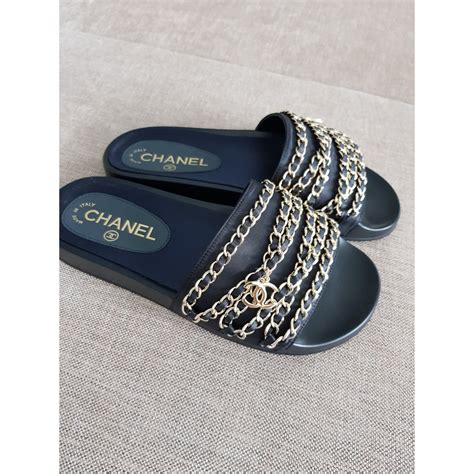 chanel sliders|Chanel sliders women.